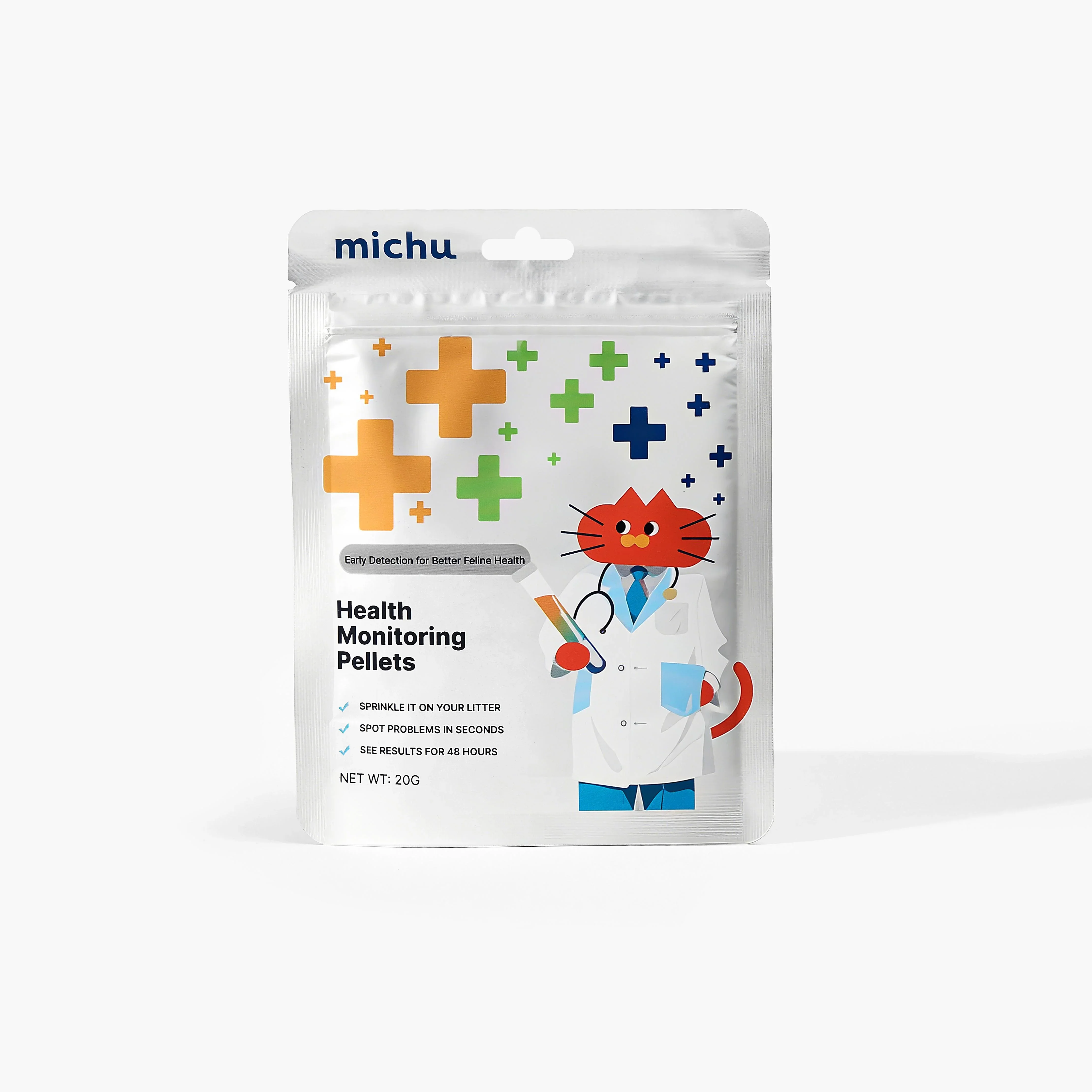 Michu Cat Health Monitoring Pellets - Colour Changing Indicators For Home Urine Testing