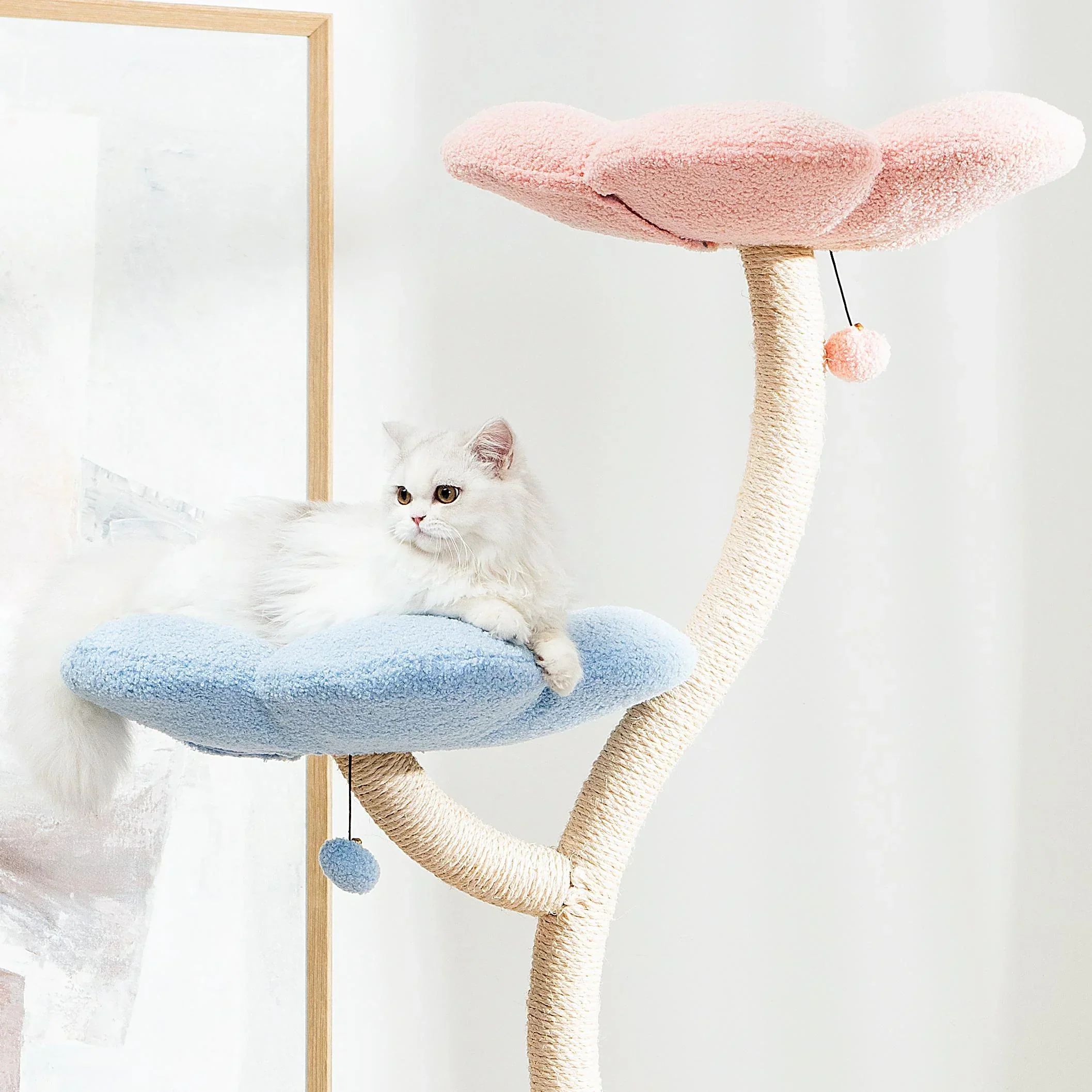 MICHU Fairy Cat Tower Deluxe 4-Tier Designer Flower Cat Tree - Image 10