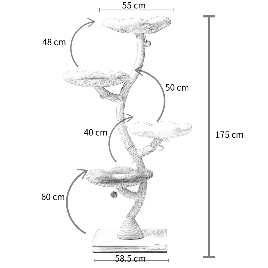 MICHU Fairy Cat Tower Deluxe 4-Tier Designer Flower Cat Tree - Image 13