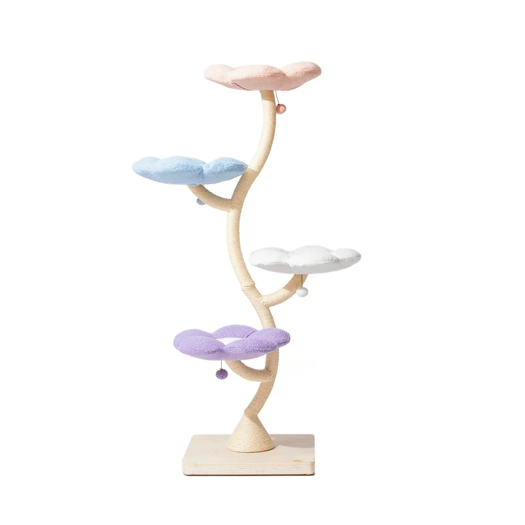 MICHU Fairy Cat Tower Deluxe 4-Tier Designer Flower Cat Tree - Image 16