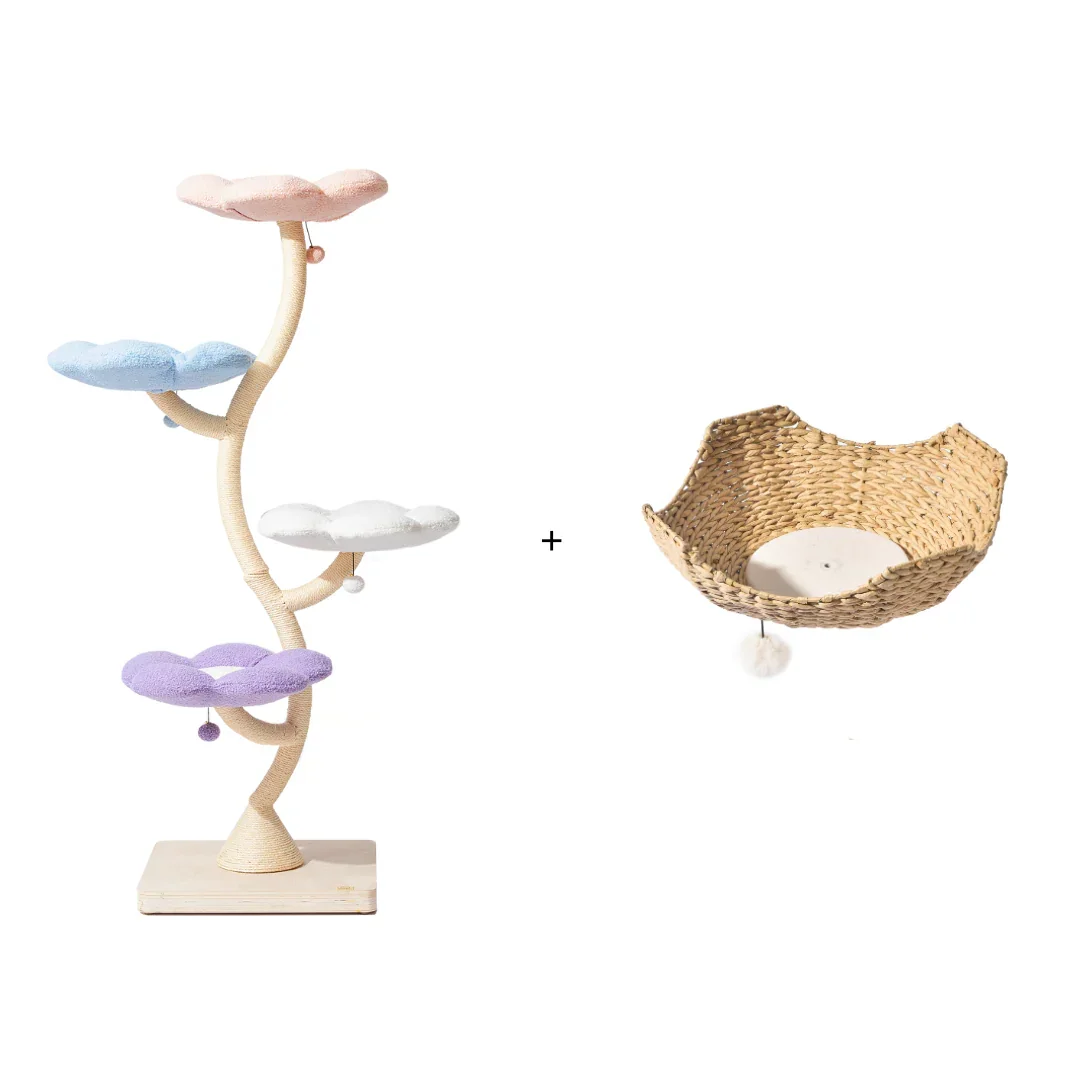 MICHU Fairy Cat Tower Deluxe 4-Tier Designer Flower Cat Tree - Image 17