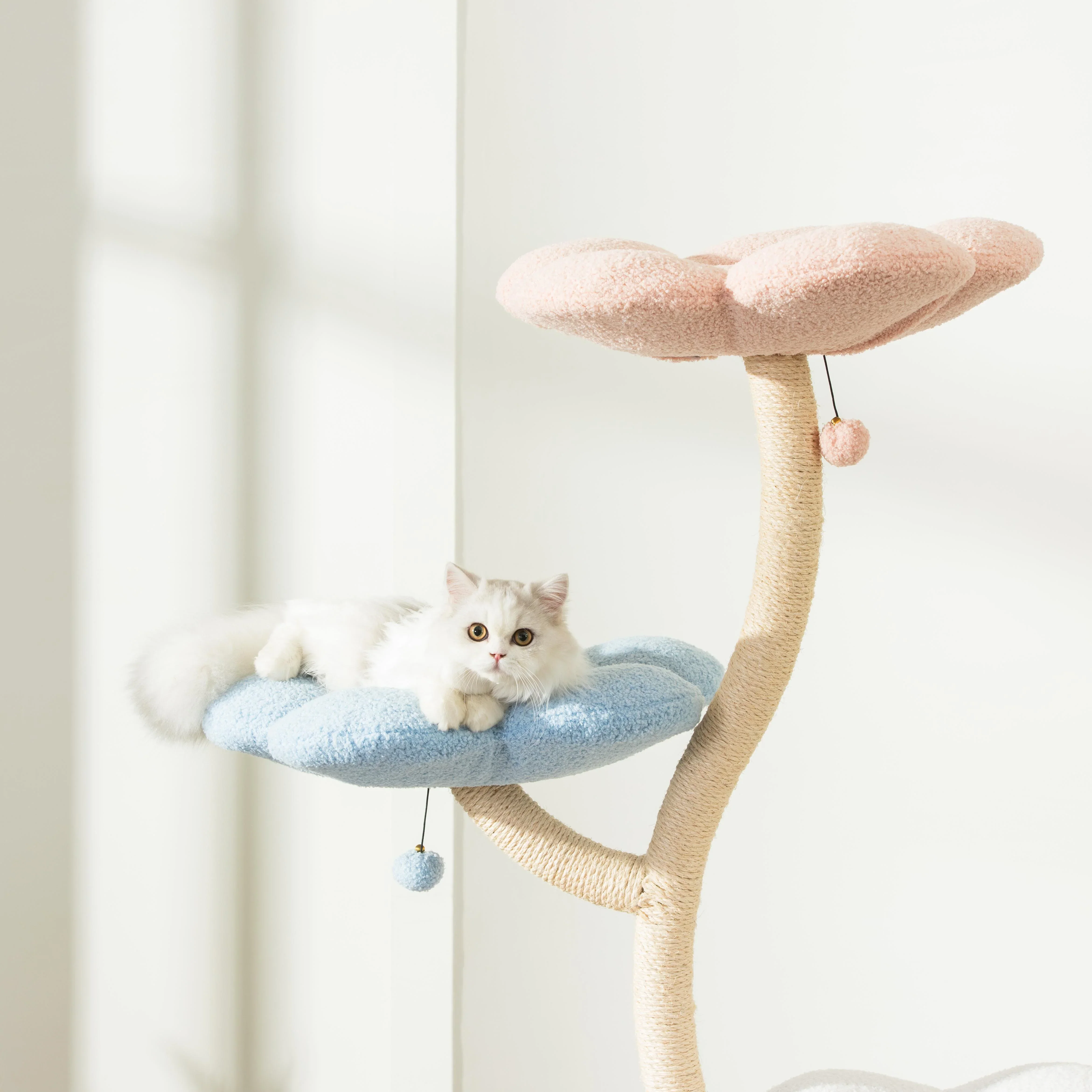 MICHU Fairy Cat Tower Deluxe 4-Tier Designer Flower Cat Tree - Image 5