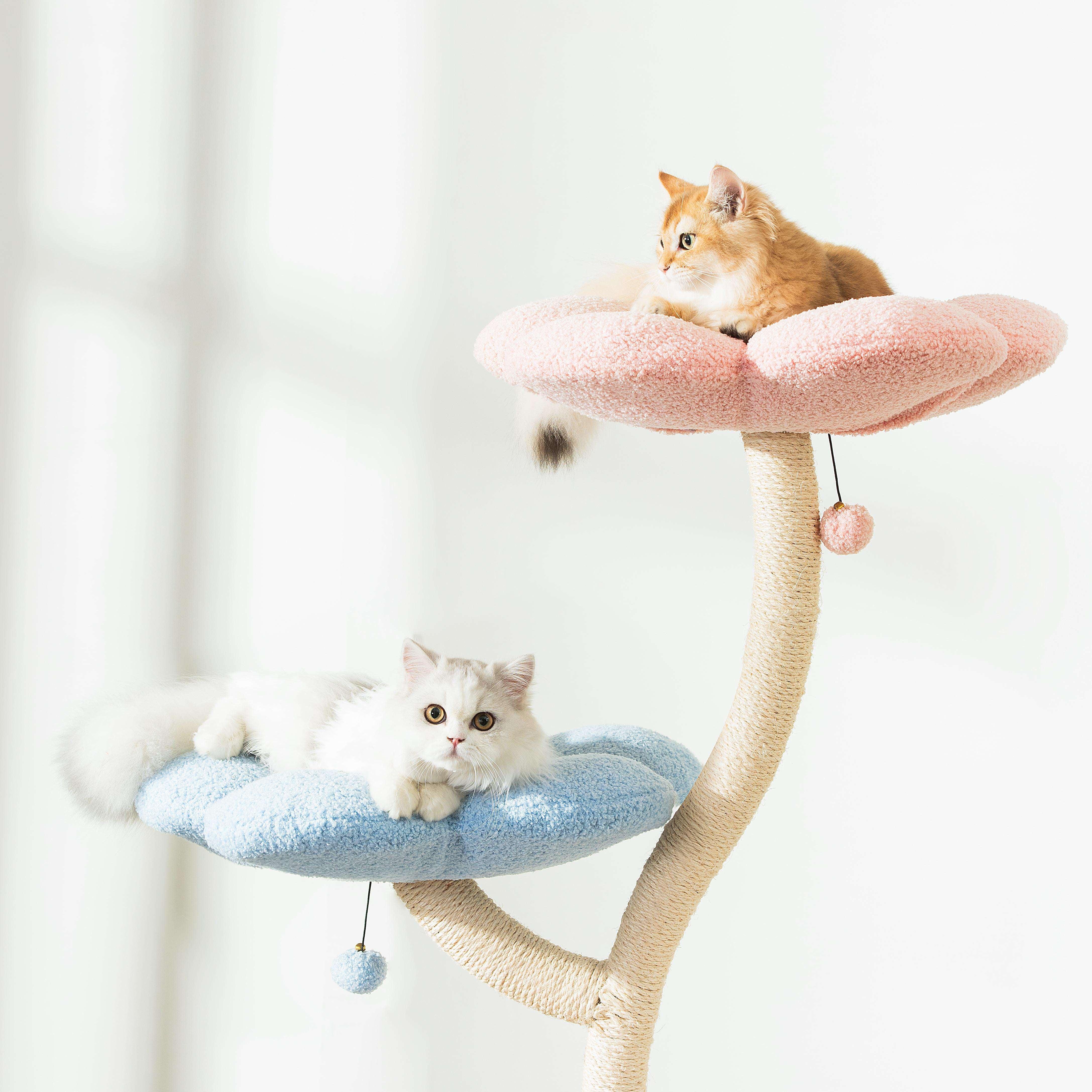 MICHU Fairy Cat Tower Deluxe 4-Tier Designer Flower Cat Tree - Image 6