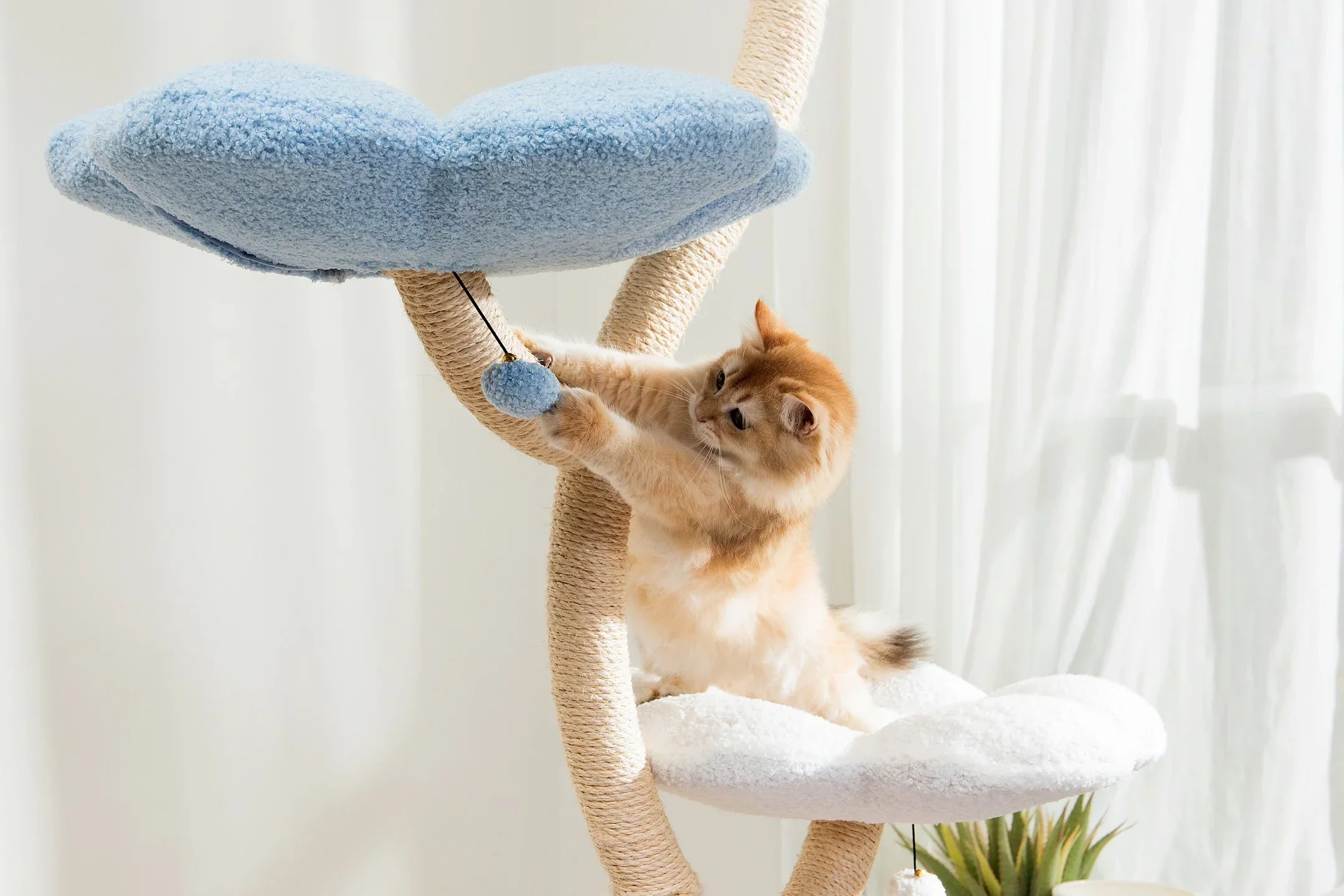 MICHU Fairy Cat Tower Deluxe 4-Tier Designer Flower Cat Tree - Image 8