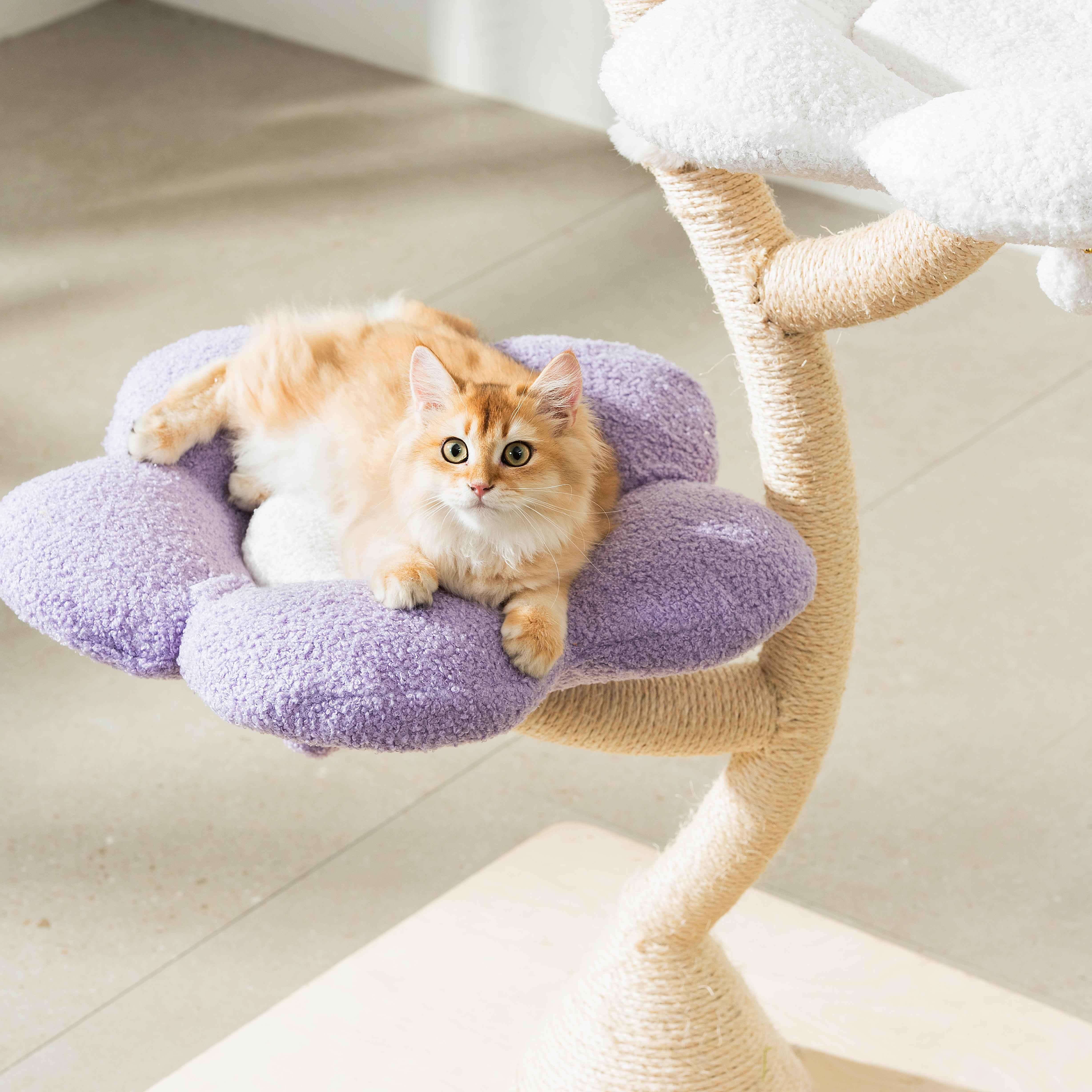 MICHU Fairy Cat Tower Deluxe 4-Tier Designer Flower Cat Tree - Image 9