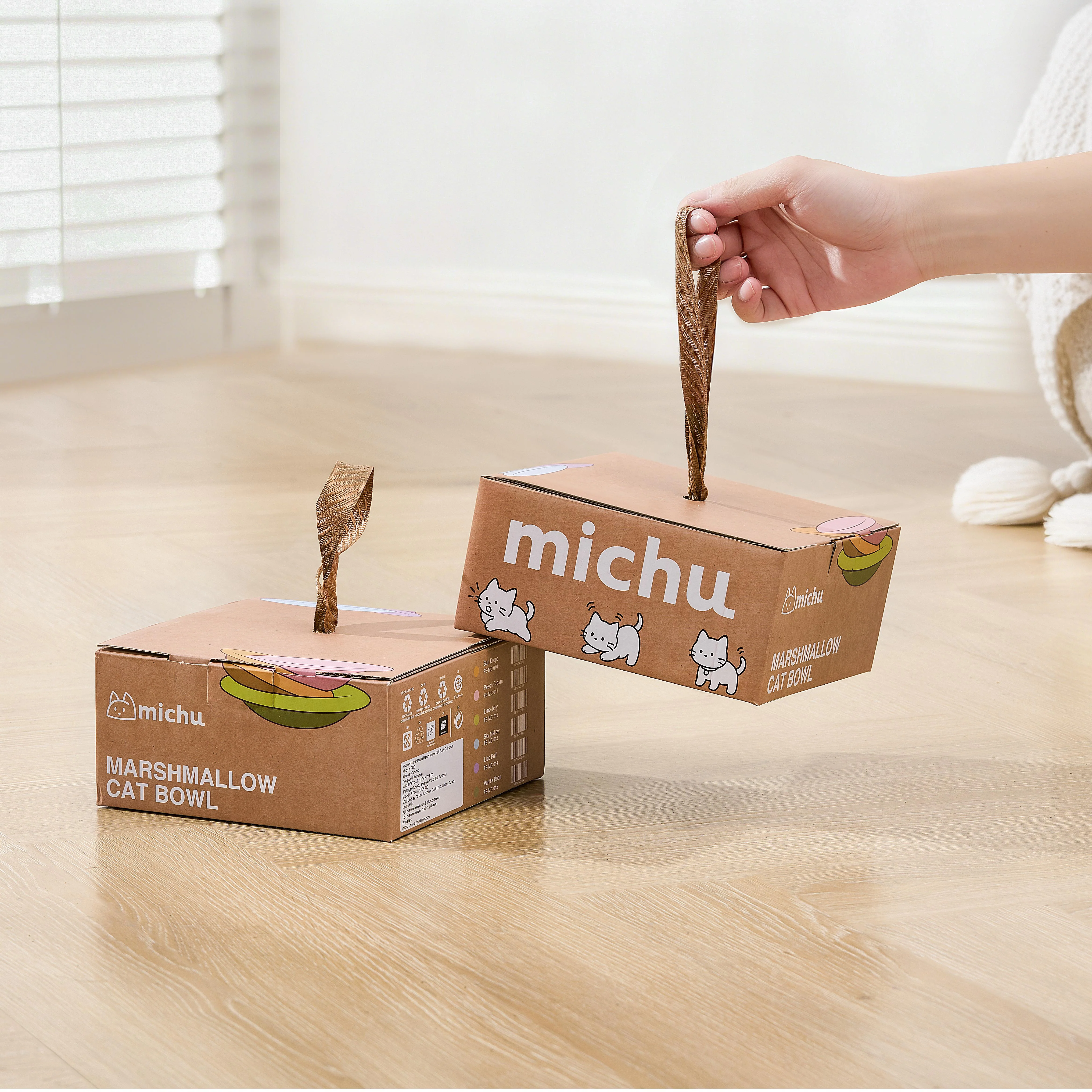 Michu Marshmallow Ceramic Cat Bowl – Anti-Whisker Fatigue Wide Shallow Design| Premium Cat Food Bowl - Image 11