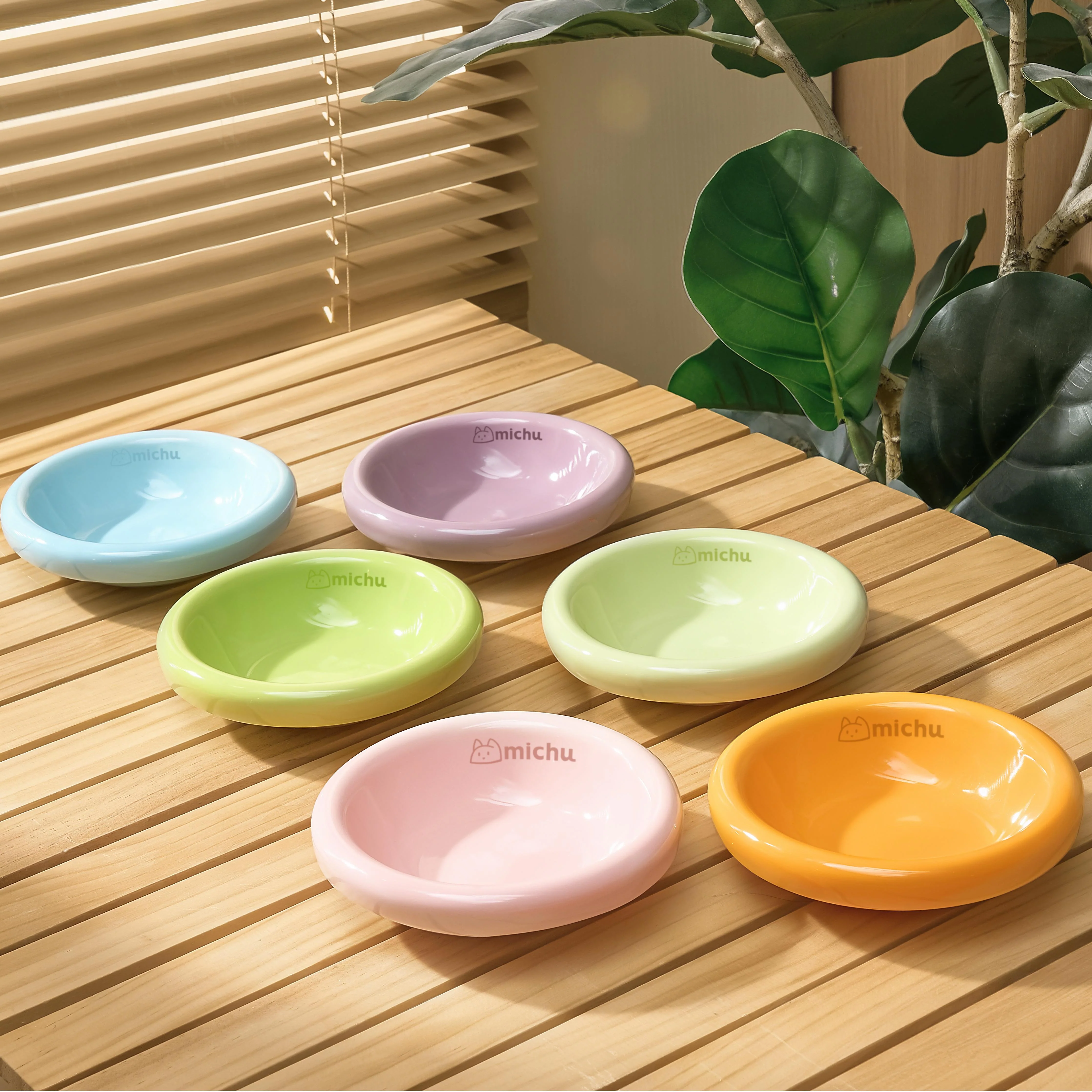 Michu Marshmallow Ceramic Cat Bowl – Anti-Whisker Fatigue Wide Shallow Design| Premium Cat Food Bowl - Image 8