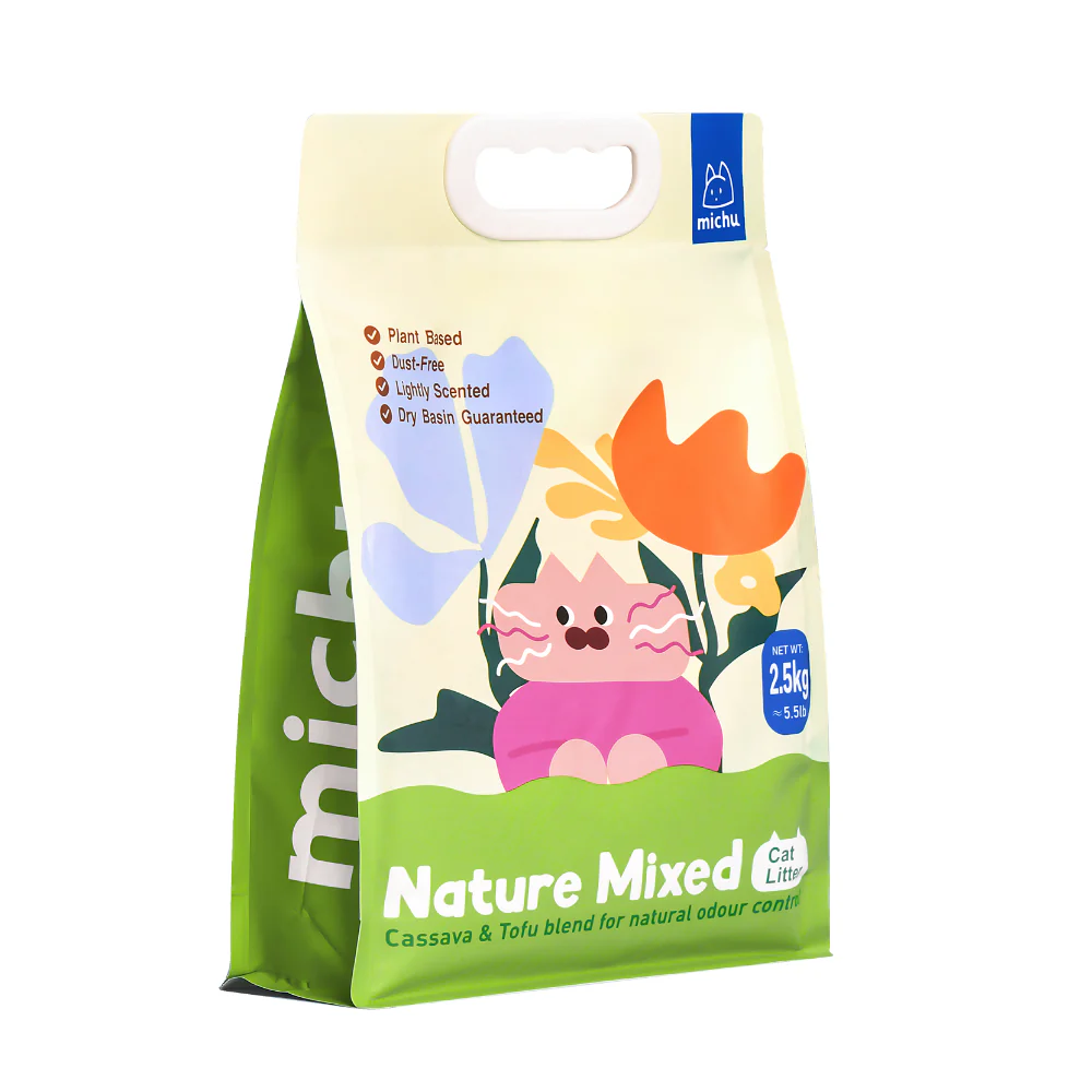 Michu NatureMix Plant Cat Litter –Tofu & Cassava Blend Litter 2.5kg/6L - Image 10