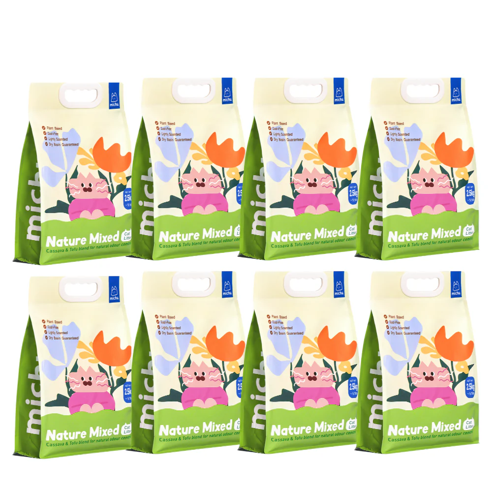 Michu NatureMix Plant Cat Litter –Tofu & Cassava Blend Litter 2.5kg/6L - Image 14